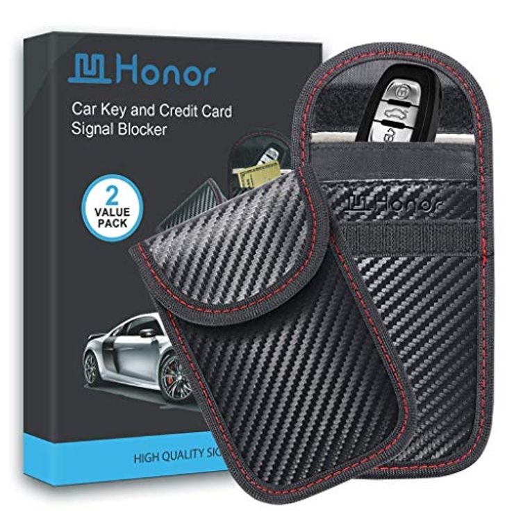 WHonor 電波遮断 スマートキーケース 電波遮断ポーチ リレーアタックリレーアタックによる車の盗難防止 カーセ...